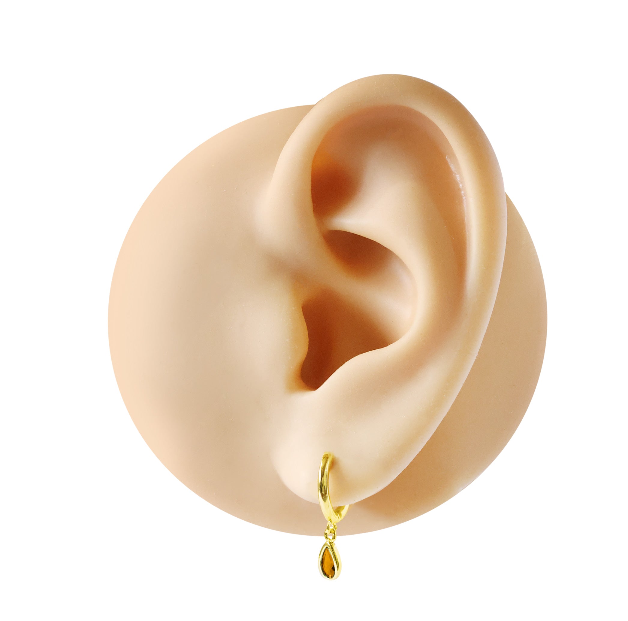 Yellow Huggy Earring | Gold