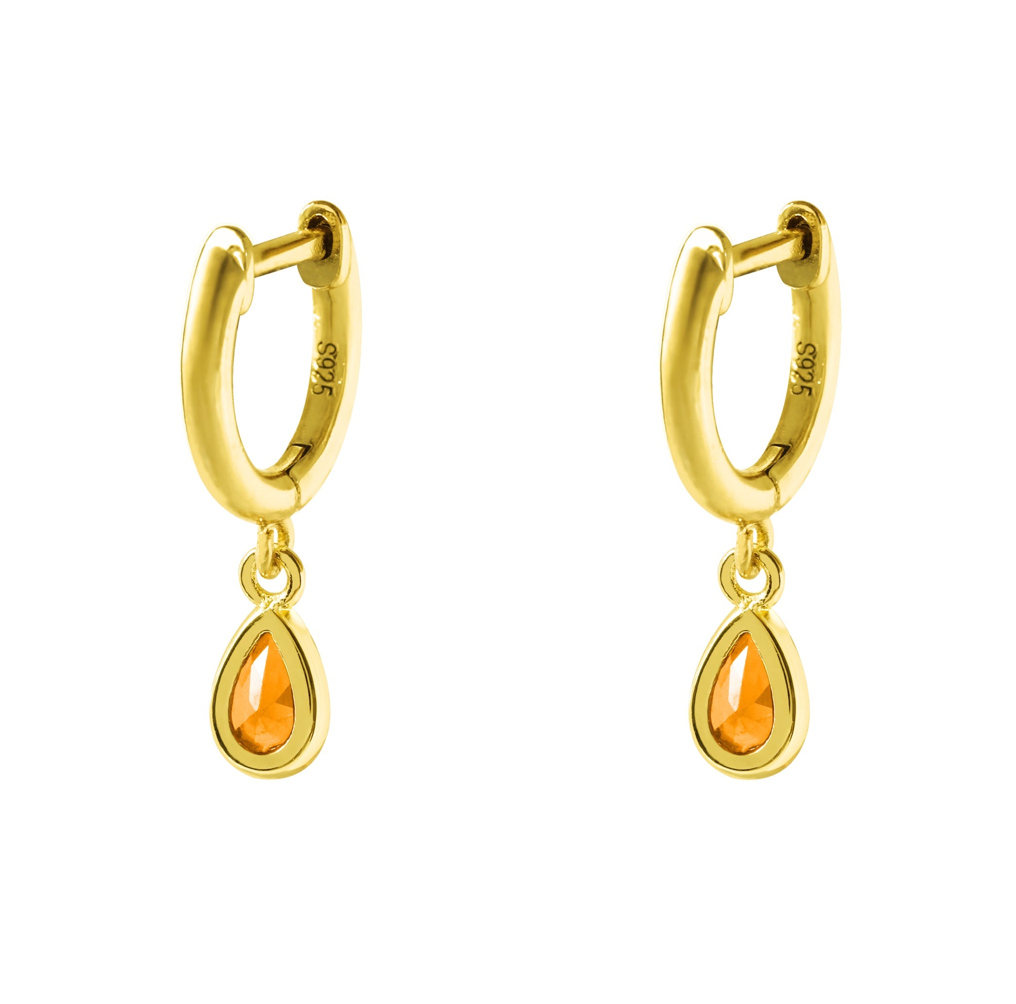 Yellow Huggy Earring | Gold