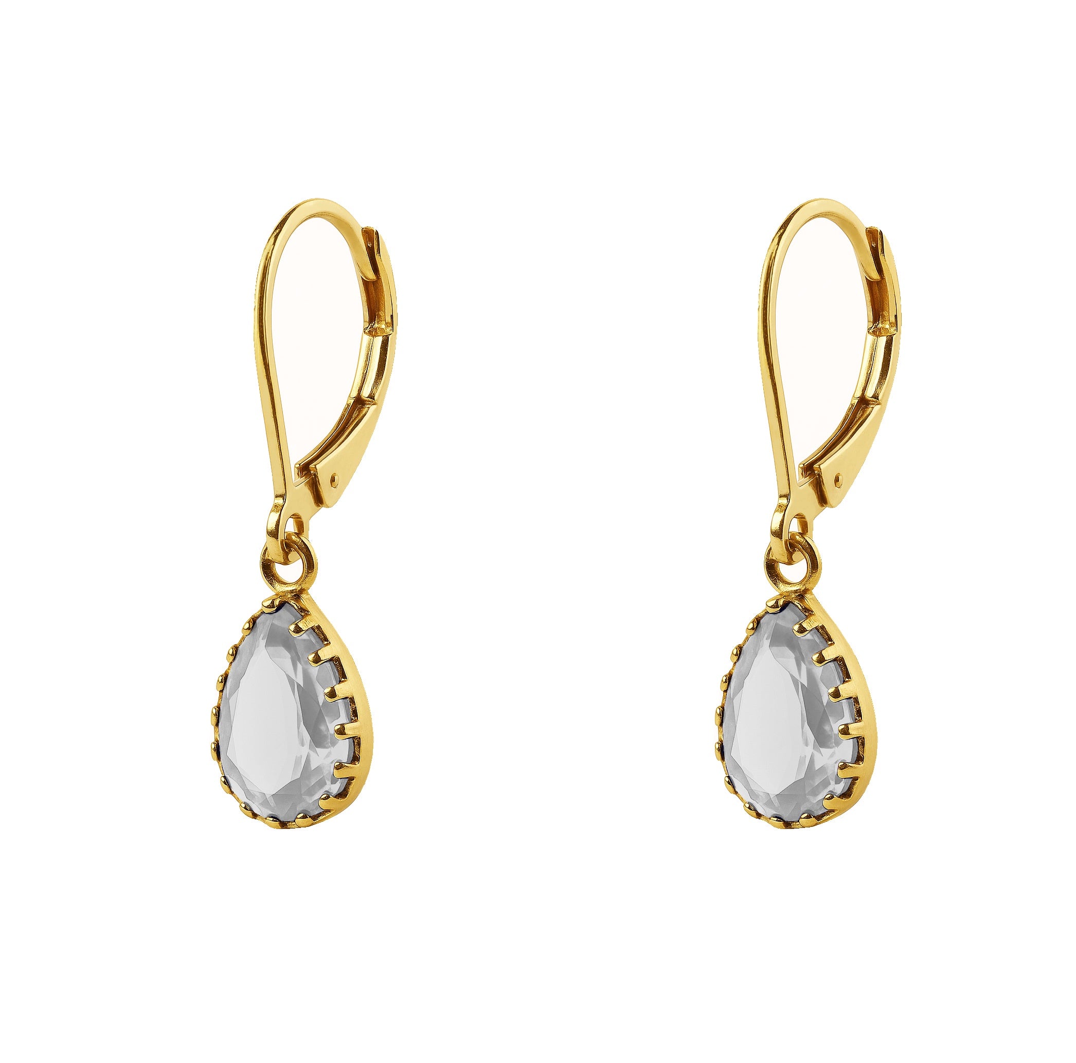 Ice White Earring | Gold