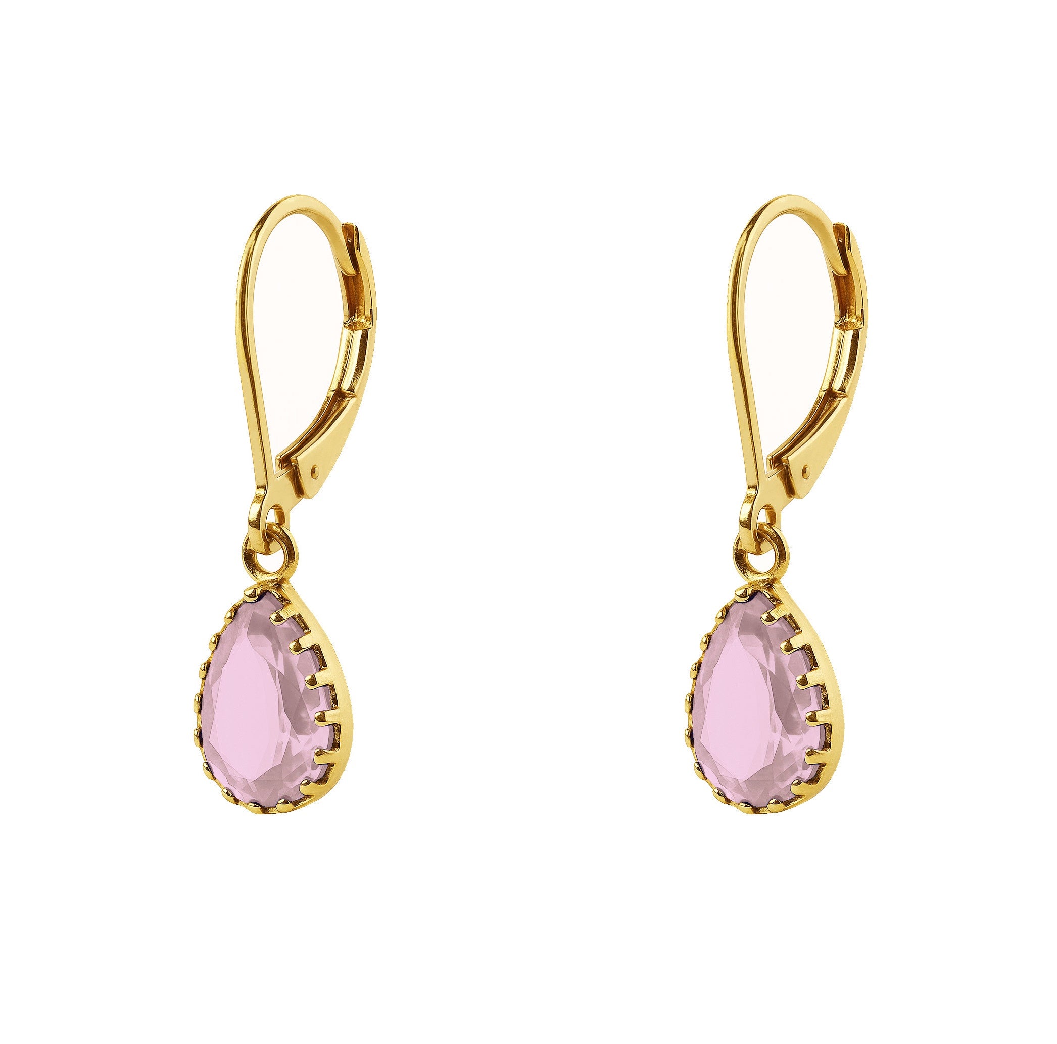Ice Pink Earring | Gold
