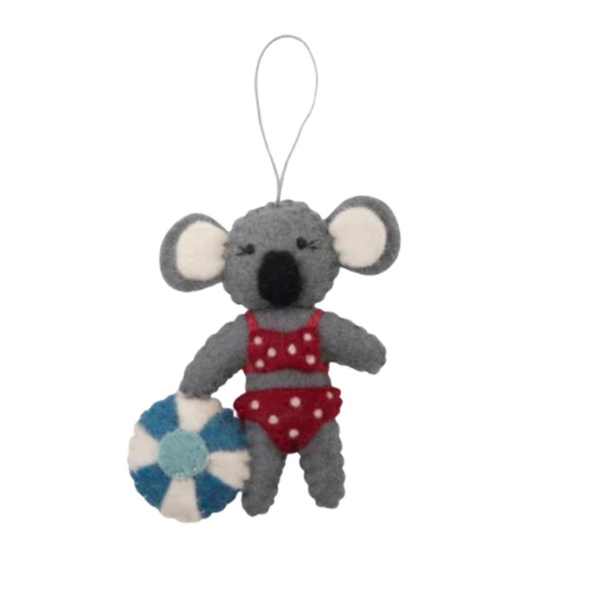 Koala w/Beach Ball Felt Christmas Ornament