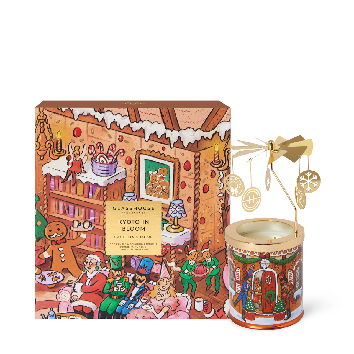 Kyoto In Bloom Soy Candle &amp; Spinning Carousel
