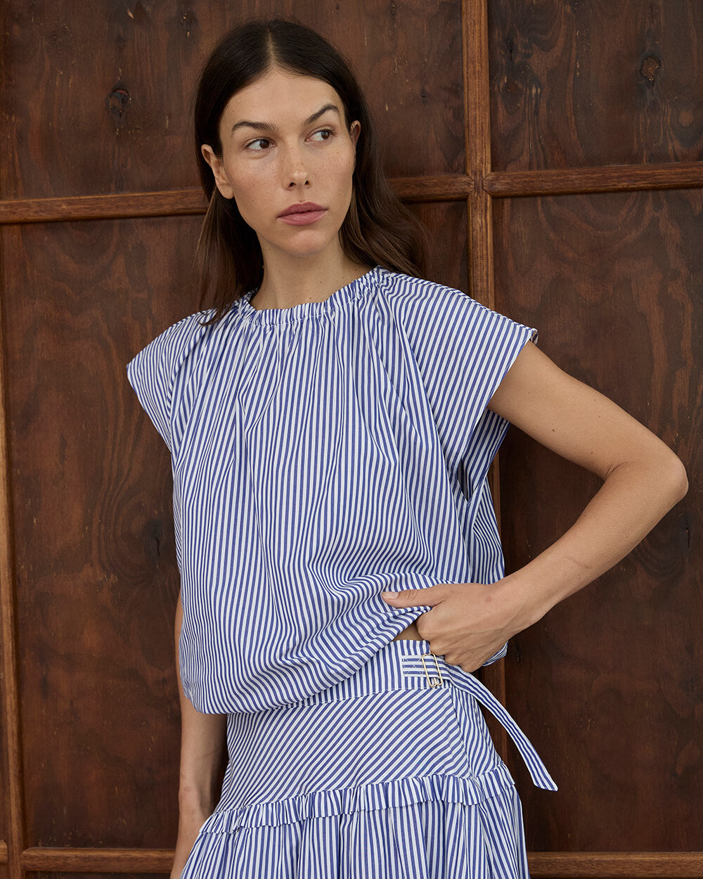 Laura Shell Top | Stripe