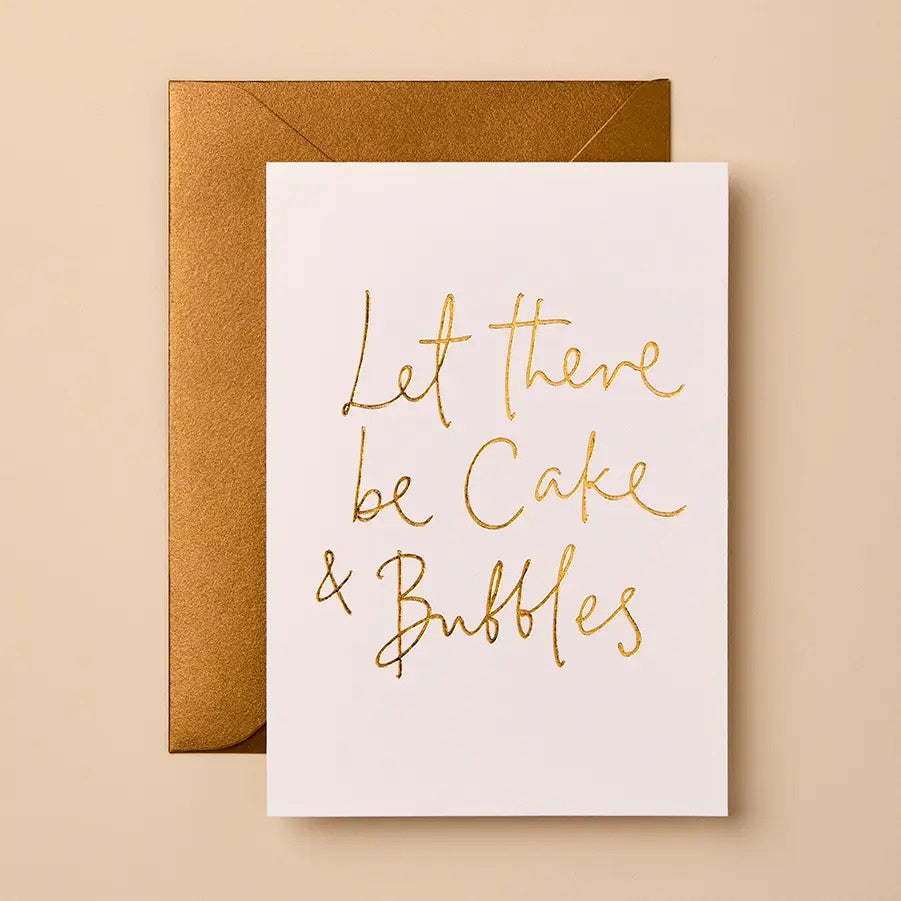 'Let there be Cake &amp; Bubbles' Card