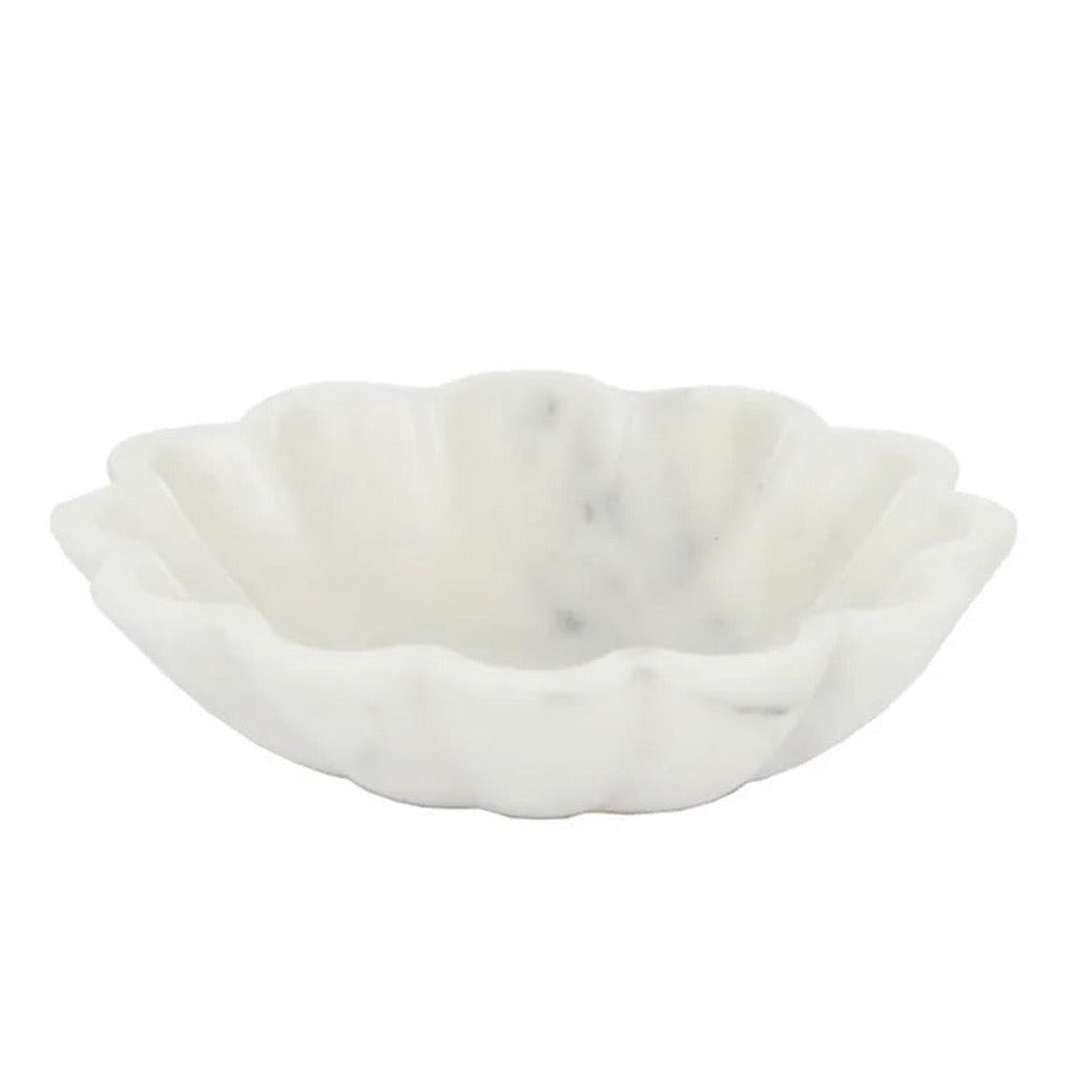 Flor White Marble Bowl | Small