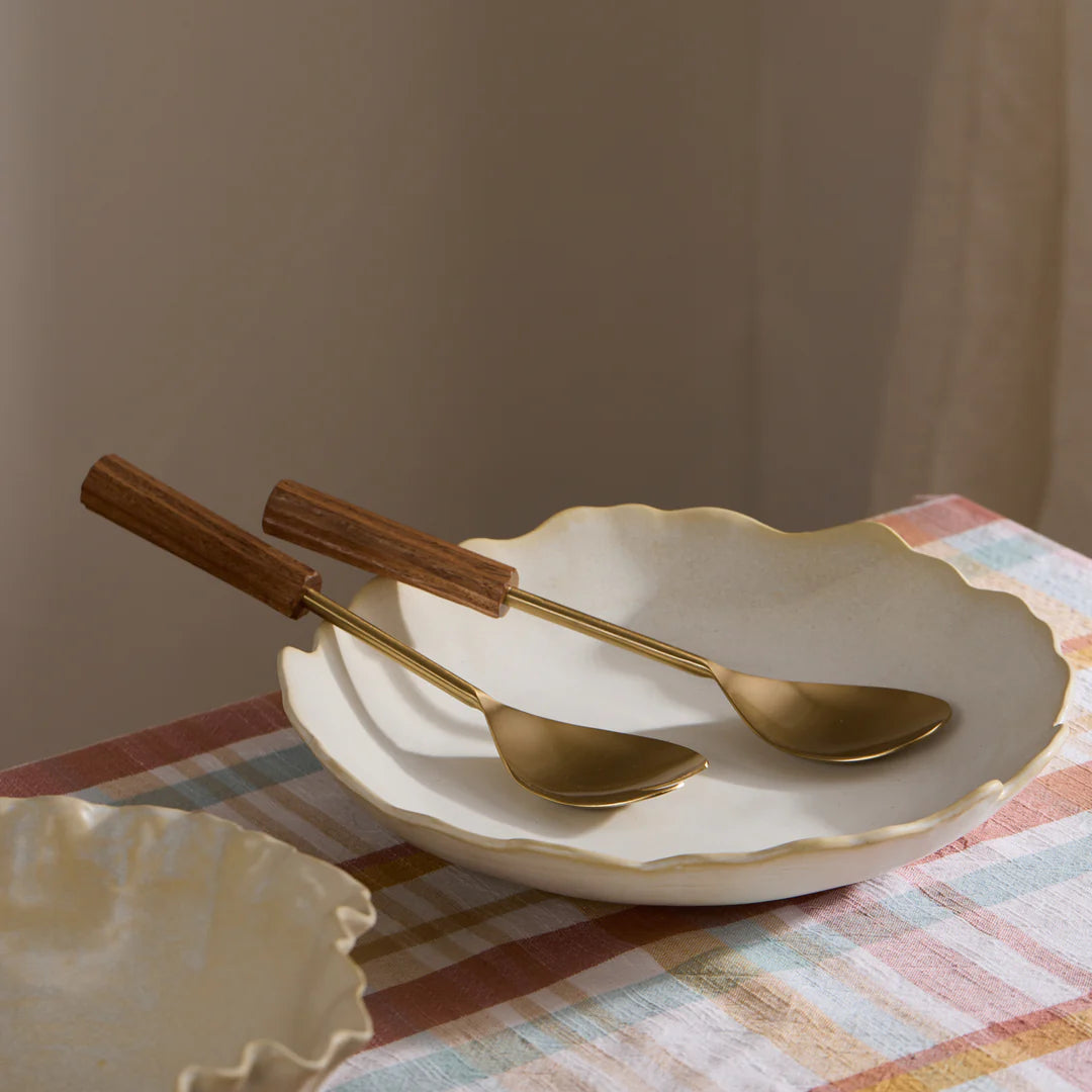 Madras Link Lagoon Ivory Glazed Dish 2