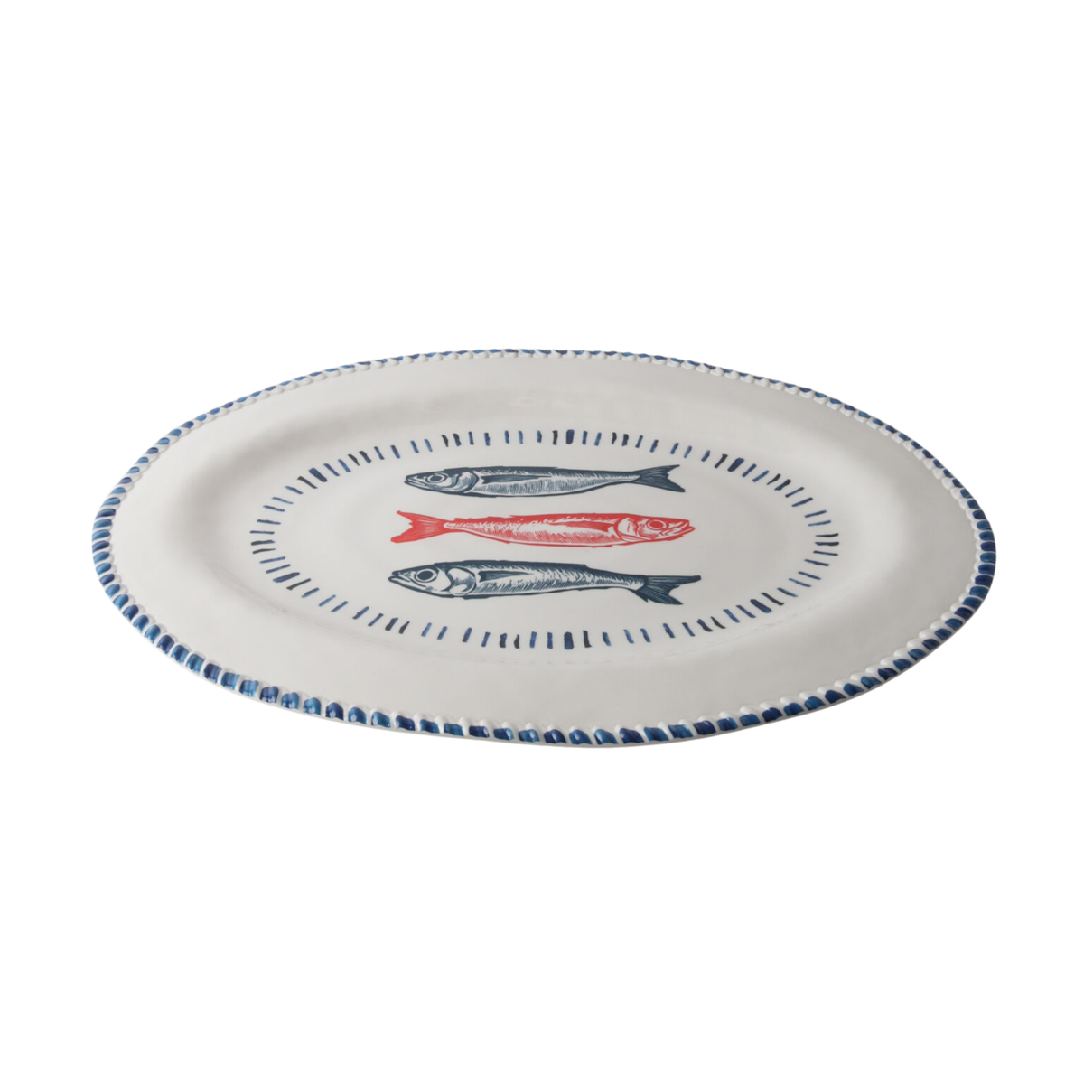 Melamine Nautical Sardine Oval Platter