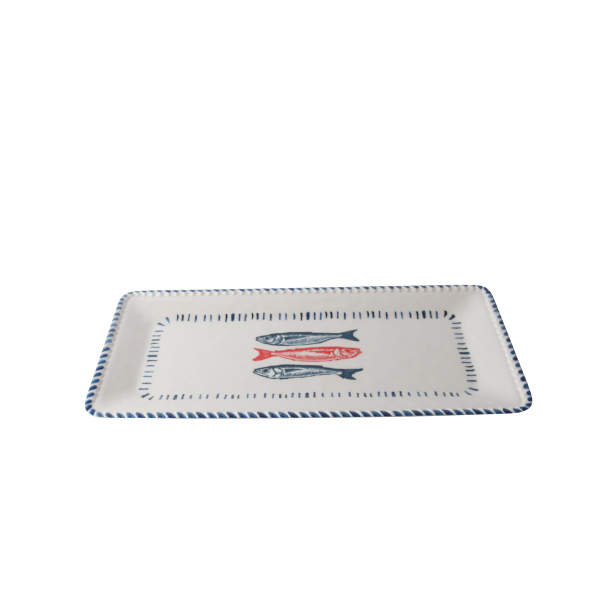 Melamine Nautical Sardine Rectangle Platter