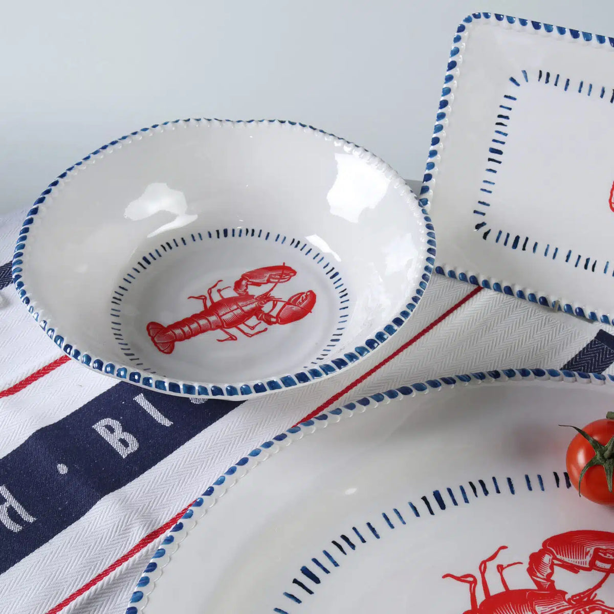 Melamine Nautical Lobster Bowl
