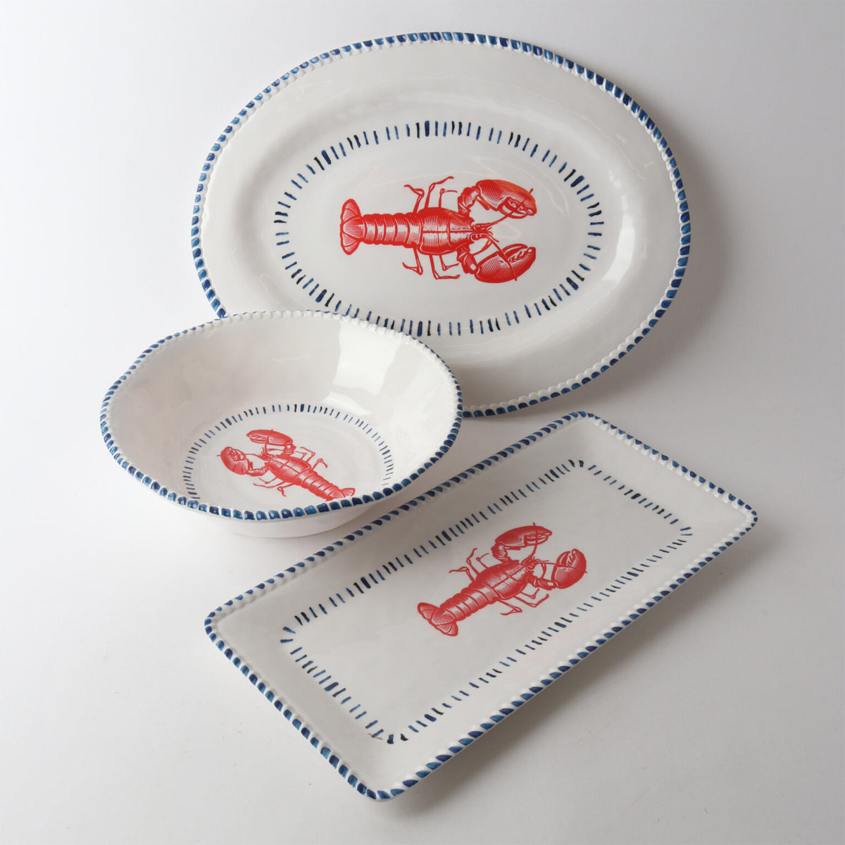 Melamine Nautical Lobster Rectangle Platter