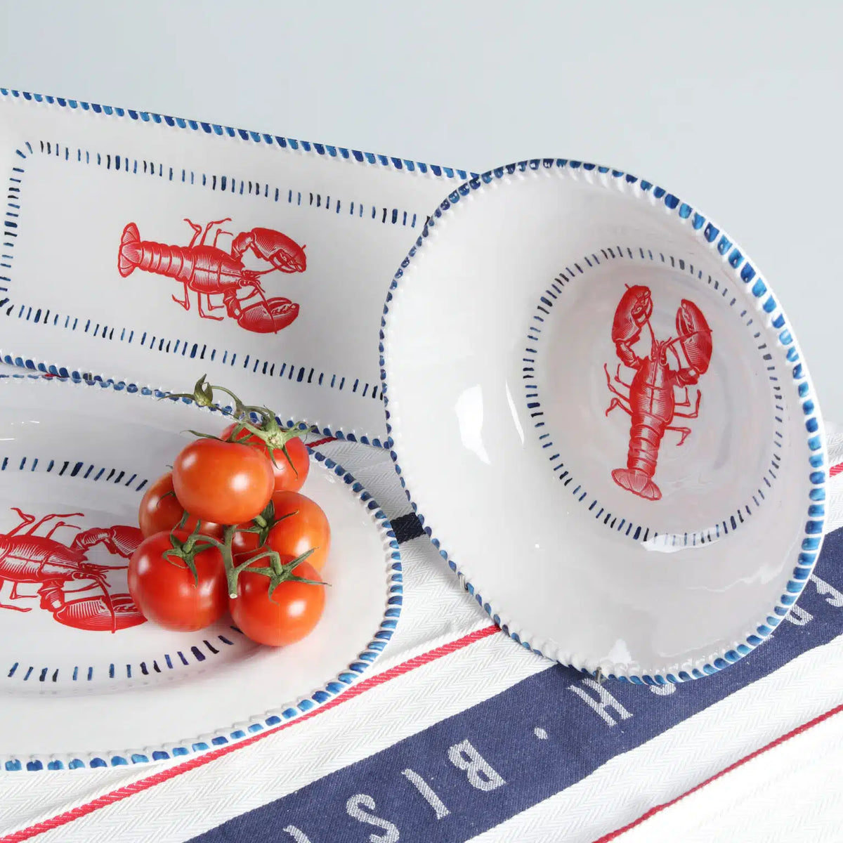Melamine Nautical Lobster Rectangle Platter