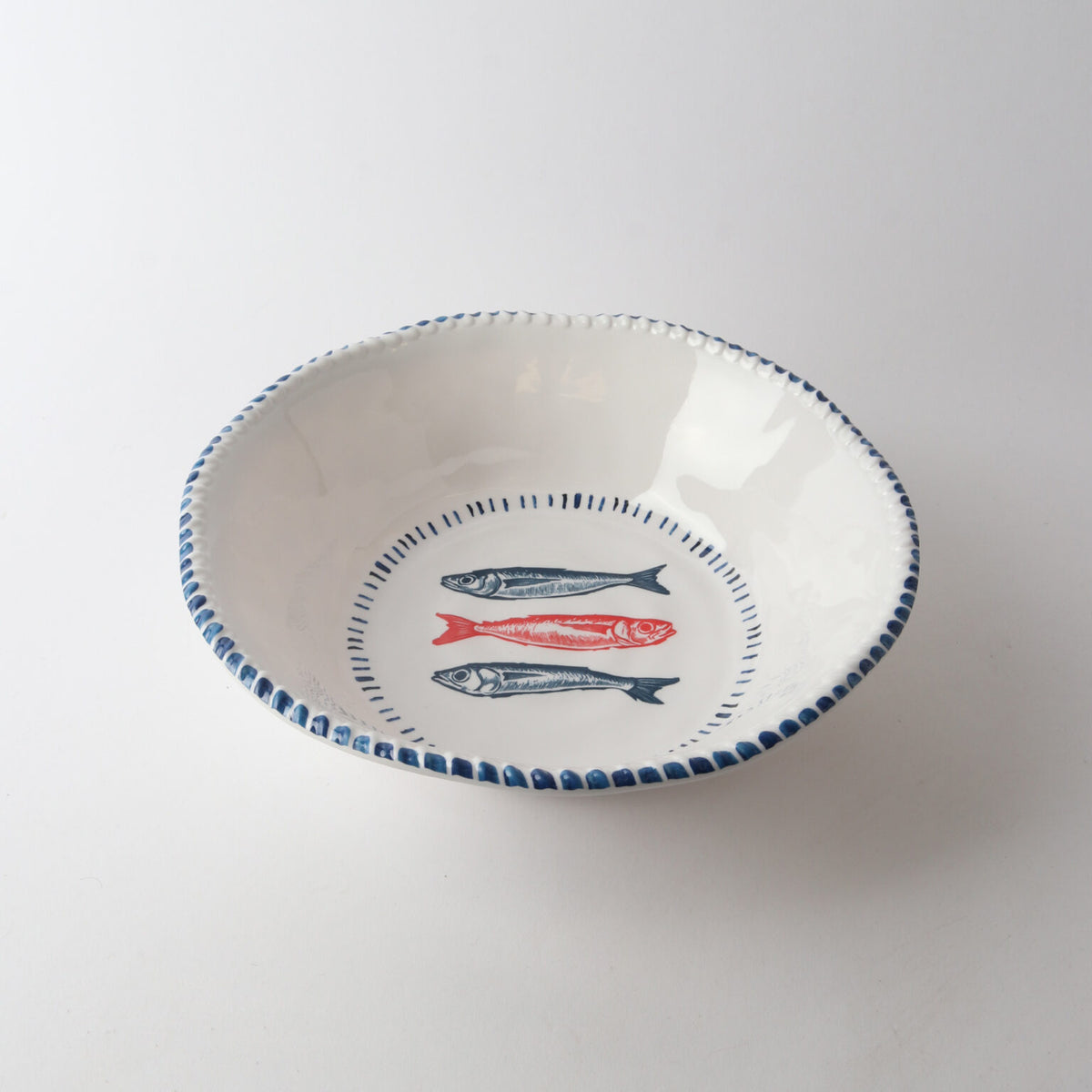 Melamine Nautical Sardine Bowl