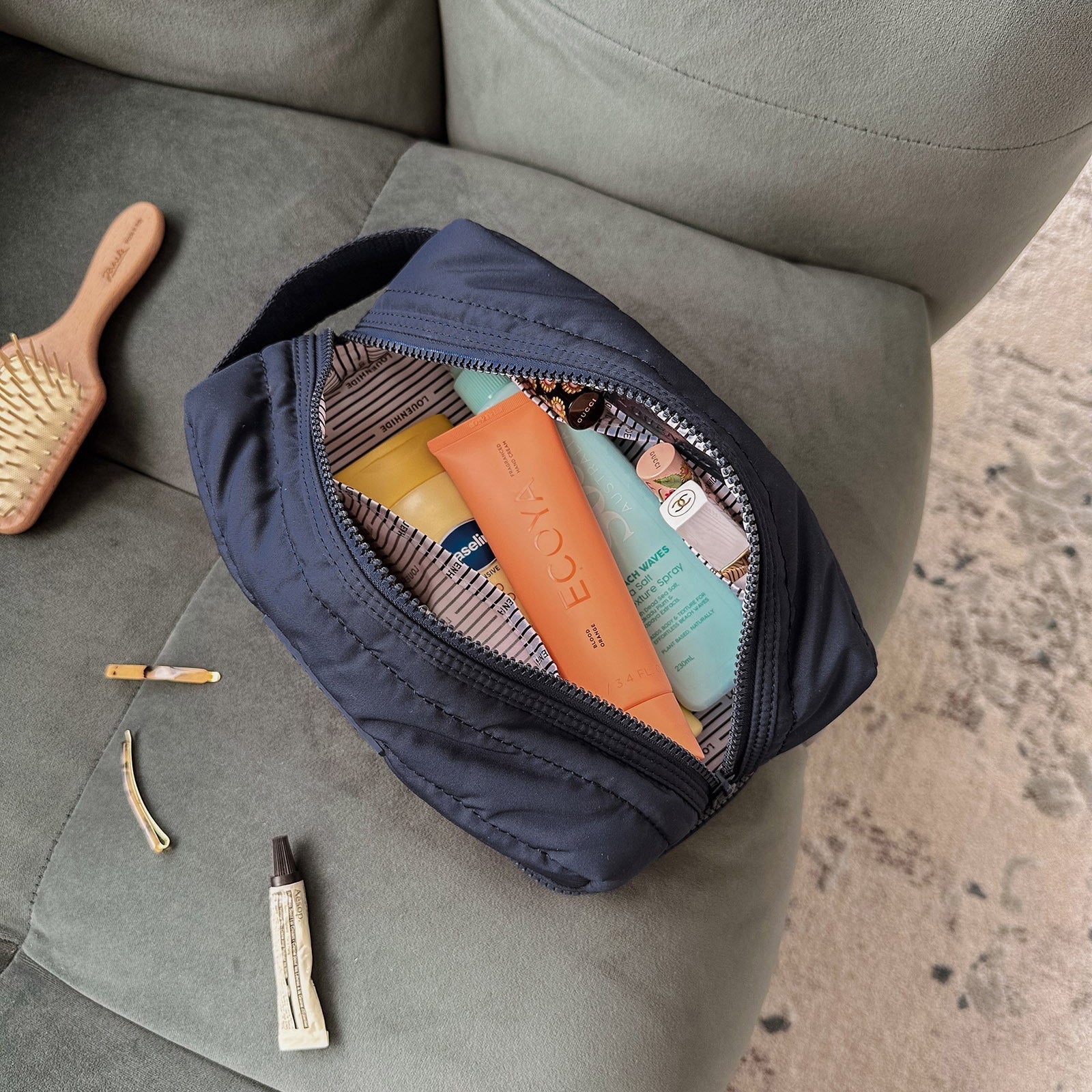 Mila Cosmetic Case | Navy