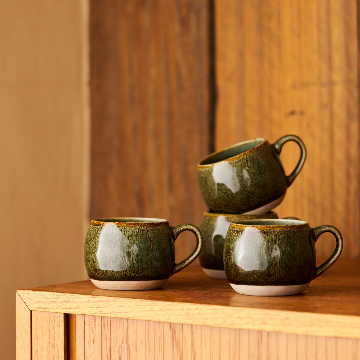 Mineral Mugs in Serpentine | Set/4