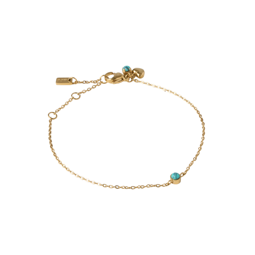 Mini Birthstone Bracelet | December-Turquoise