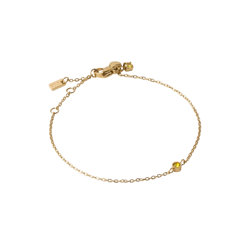 Mini Birthstone Bracelet | November-Citrine