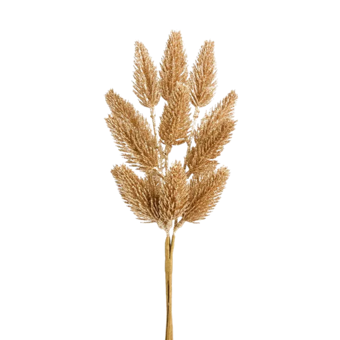 Gold Mini Glitter Pine Bunch