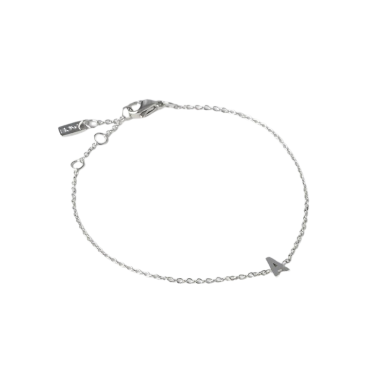 Mini Initial  Bracelet | Silver