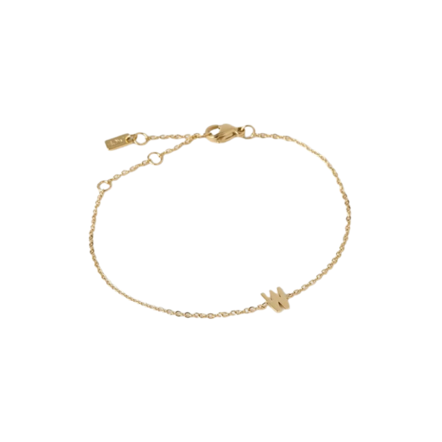 Mini Initial Bracelet | Gold
