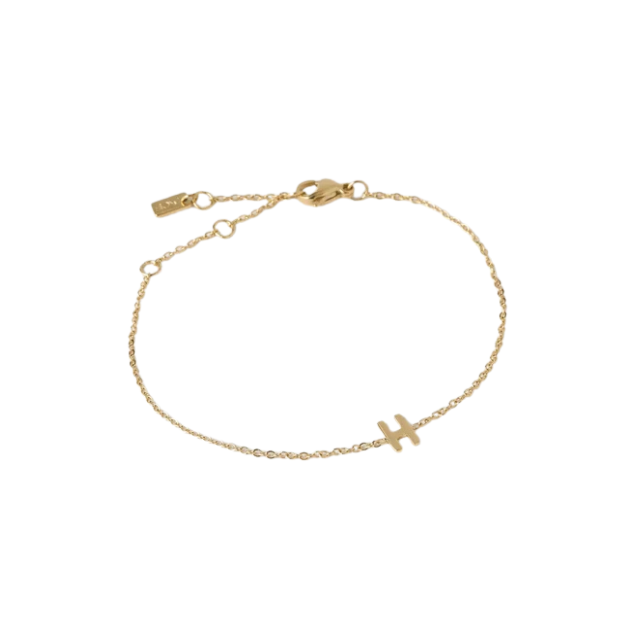 Mini Initial Bracelet | Gold