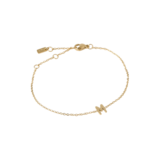 Mini Initial Bracelet | Gold