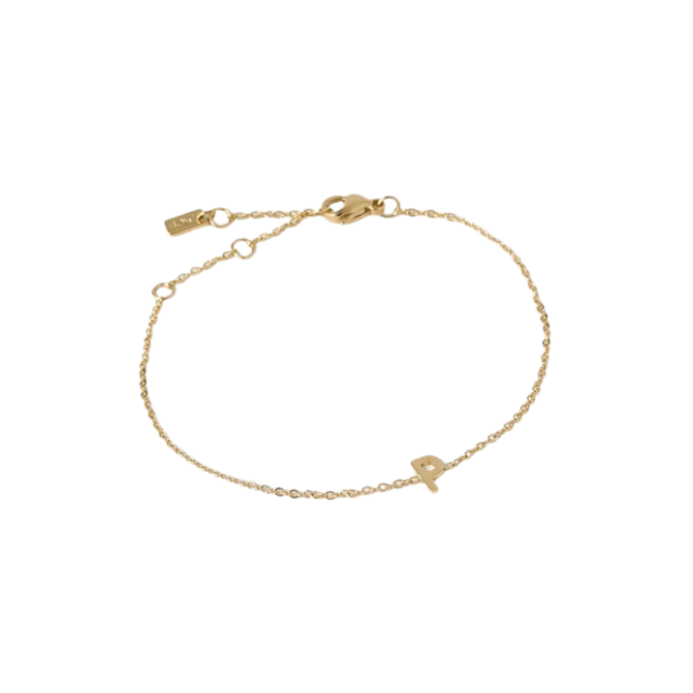 Mini Initial Bracelet | Gold