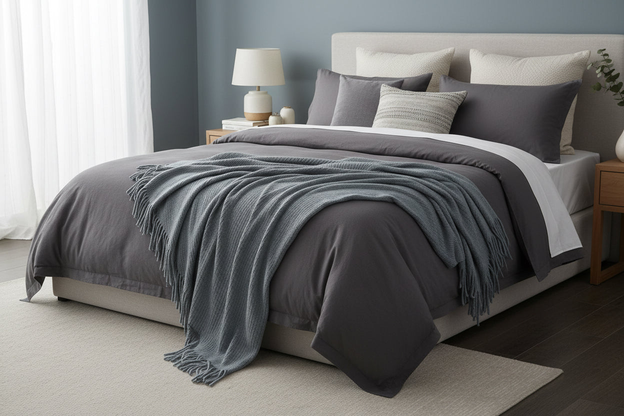Montreal Stripped Throw | Blue