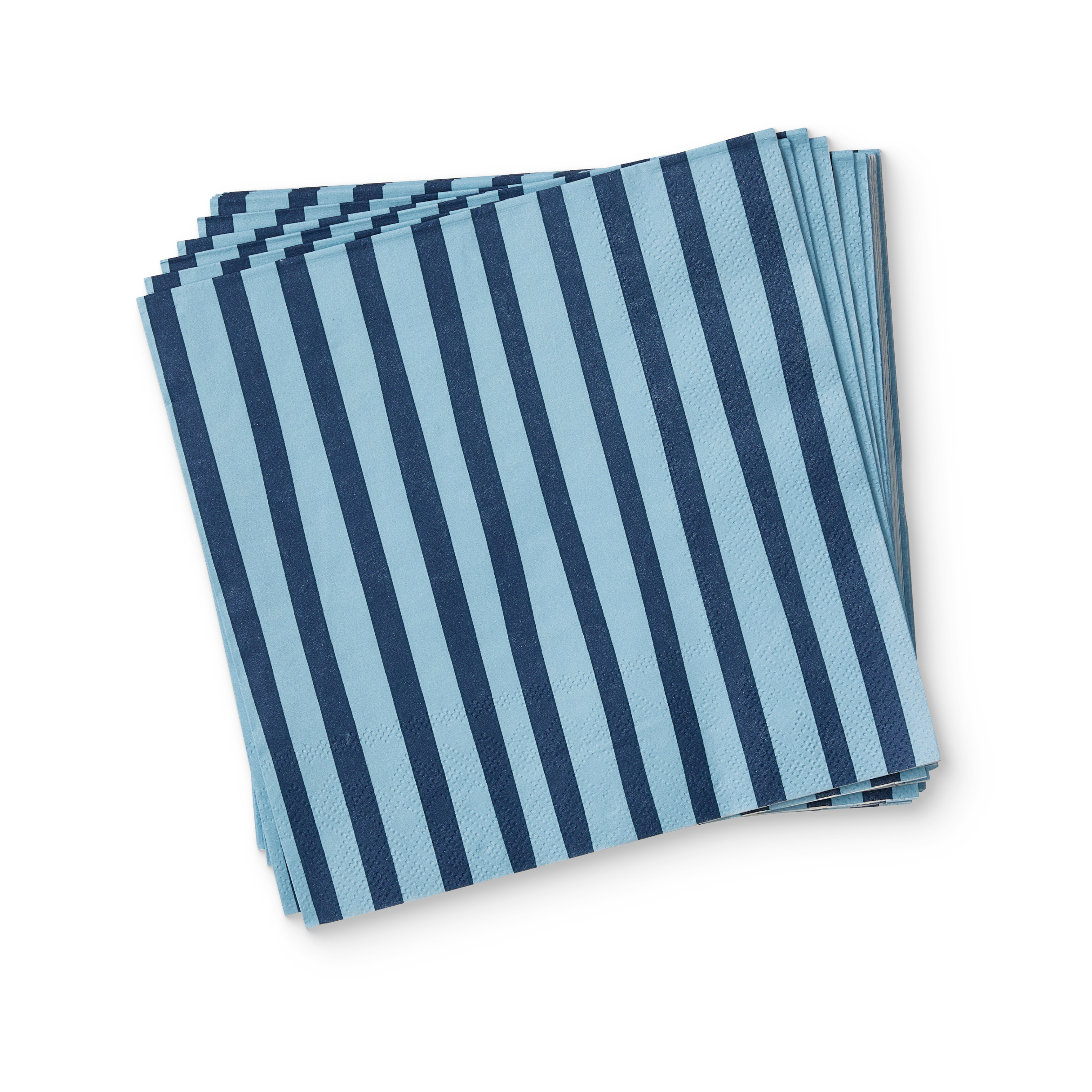 Niki Stripe Blue Paper Napkins | Set/20