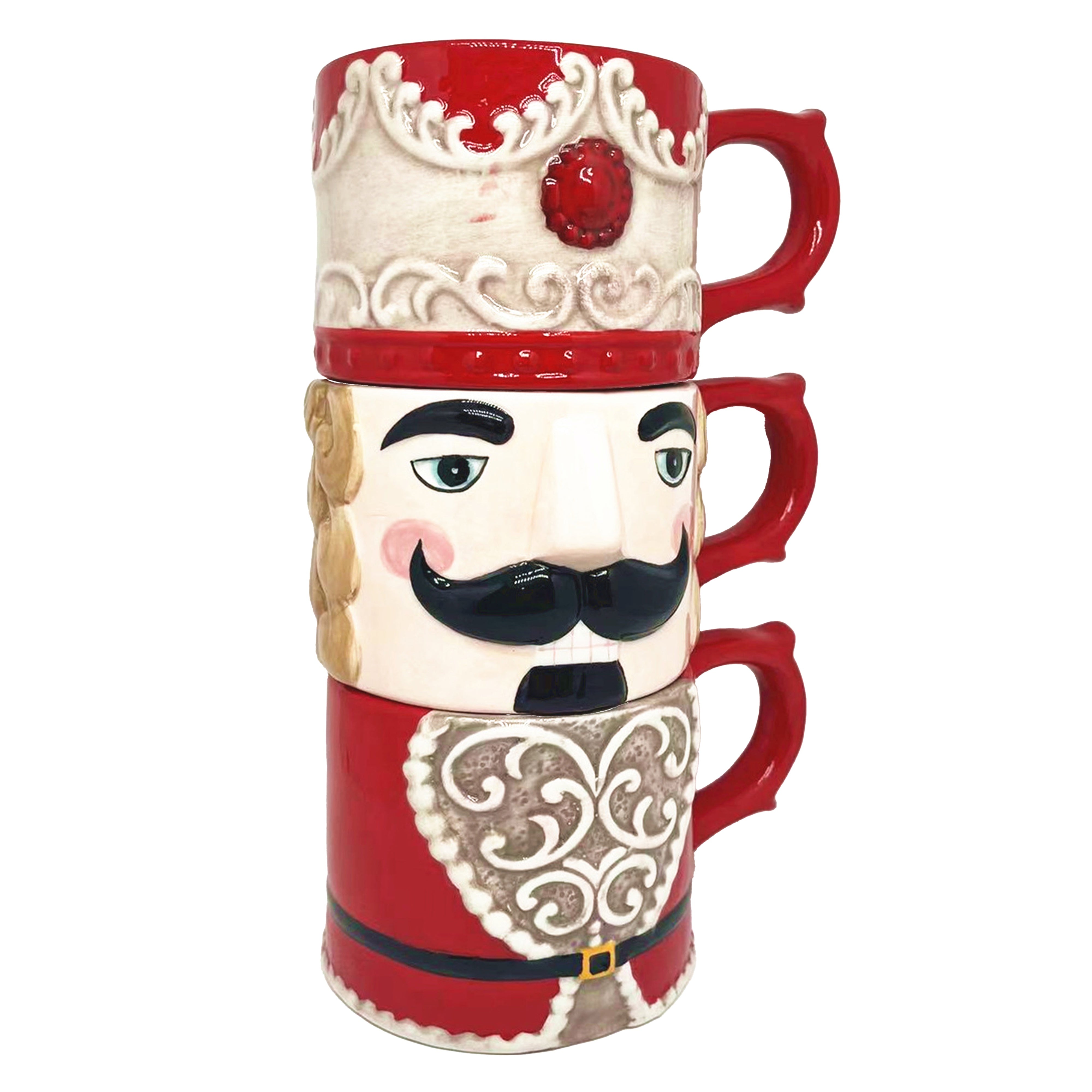Nutcracker Triple Mug Set