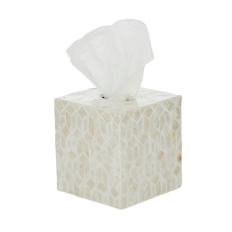 Belle Square Inlay Tissue Box Cover