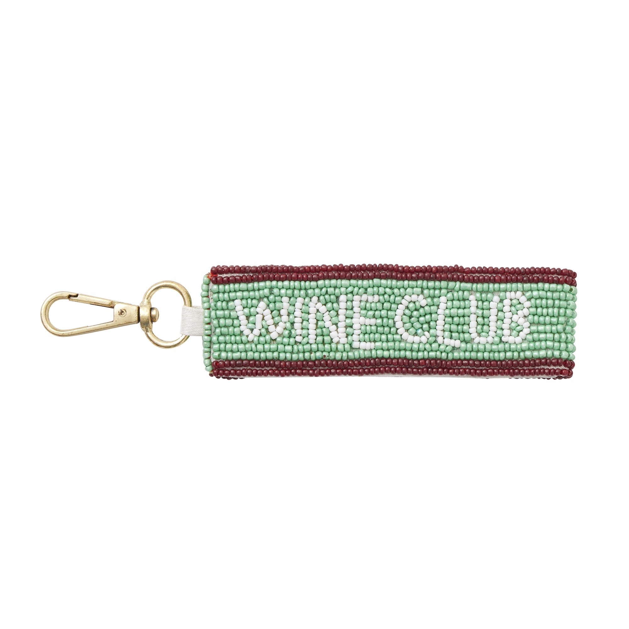 'Wine Club' Beaded Keyring