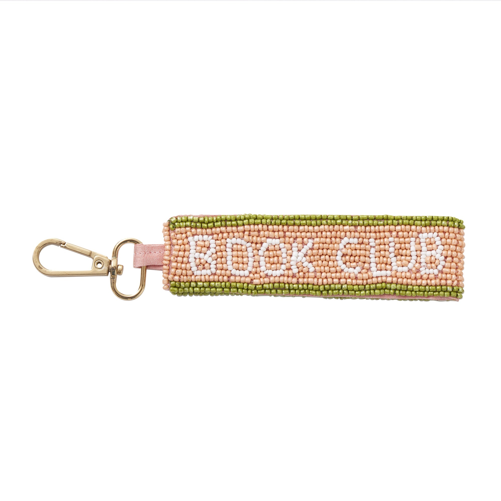 'Book Club' Beaded Keyring
