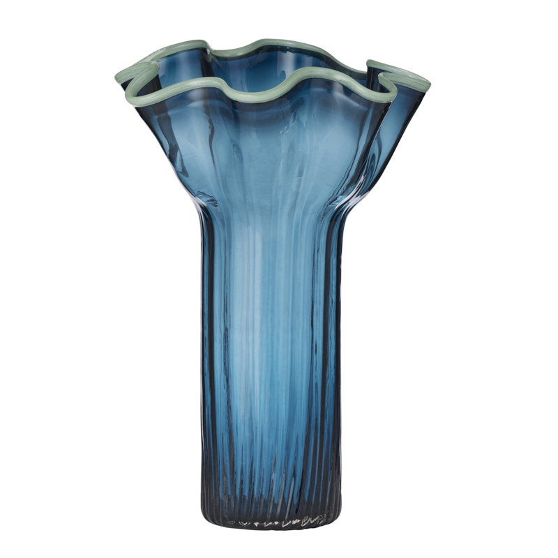 Agnes Blue Glass Vase | Large