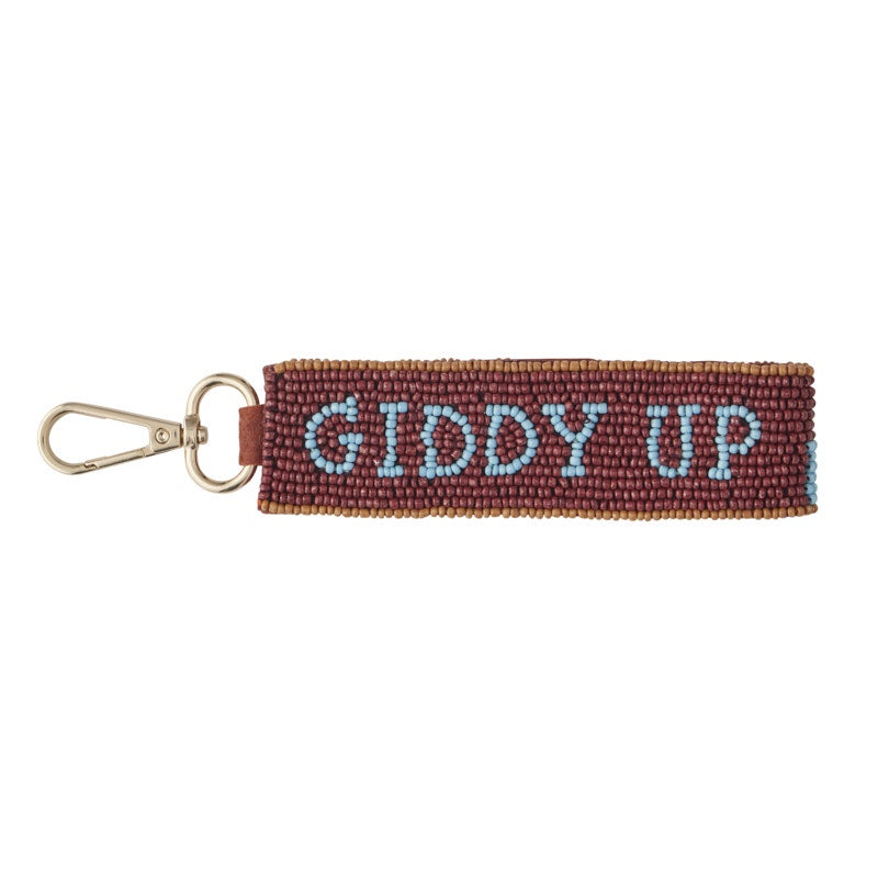 'Giddy Up' Beaded Keyring