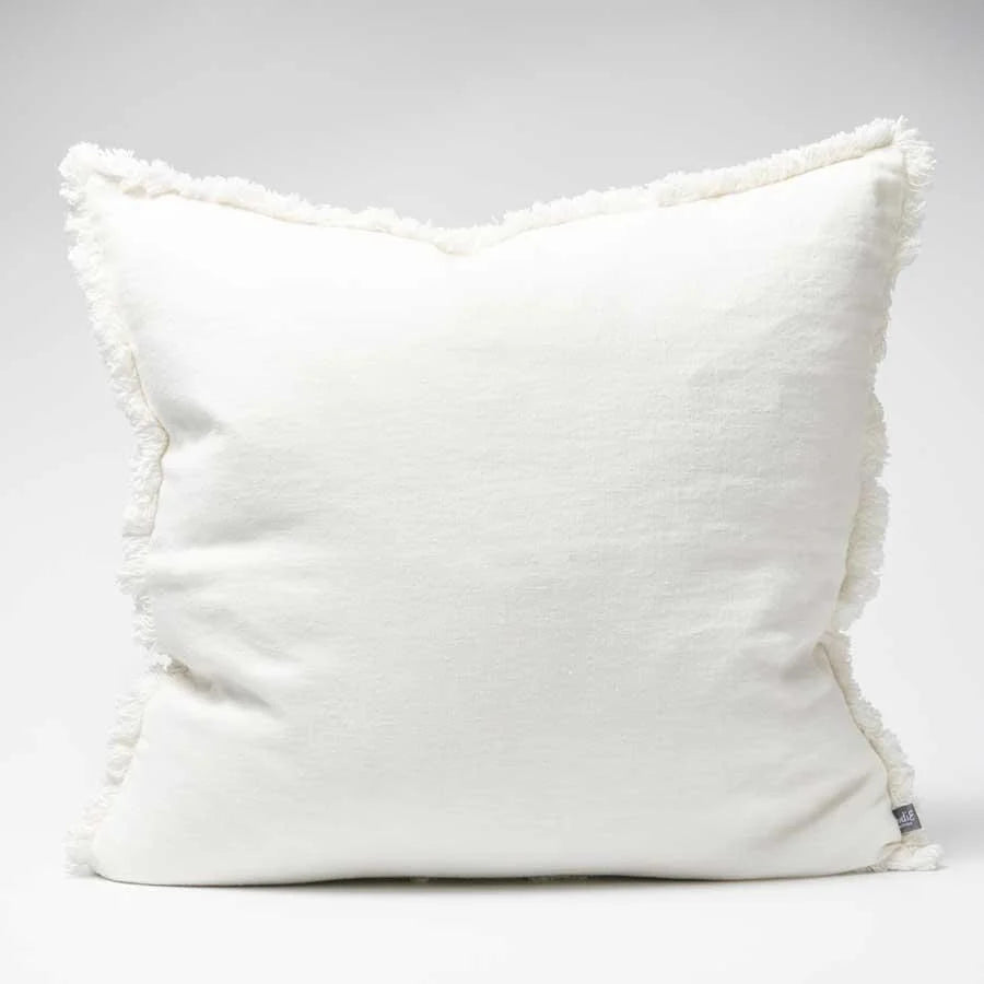 Off White Luca Boho Linen Cushion