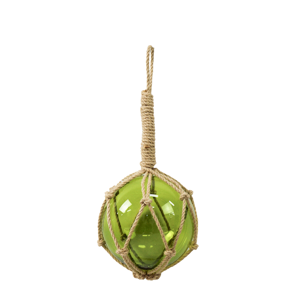 Olive Glass Rope Ball | Medium