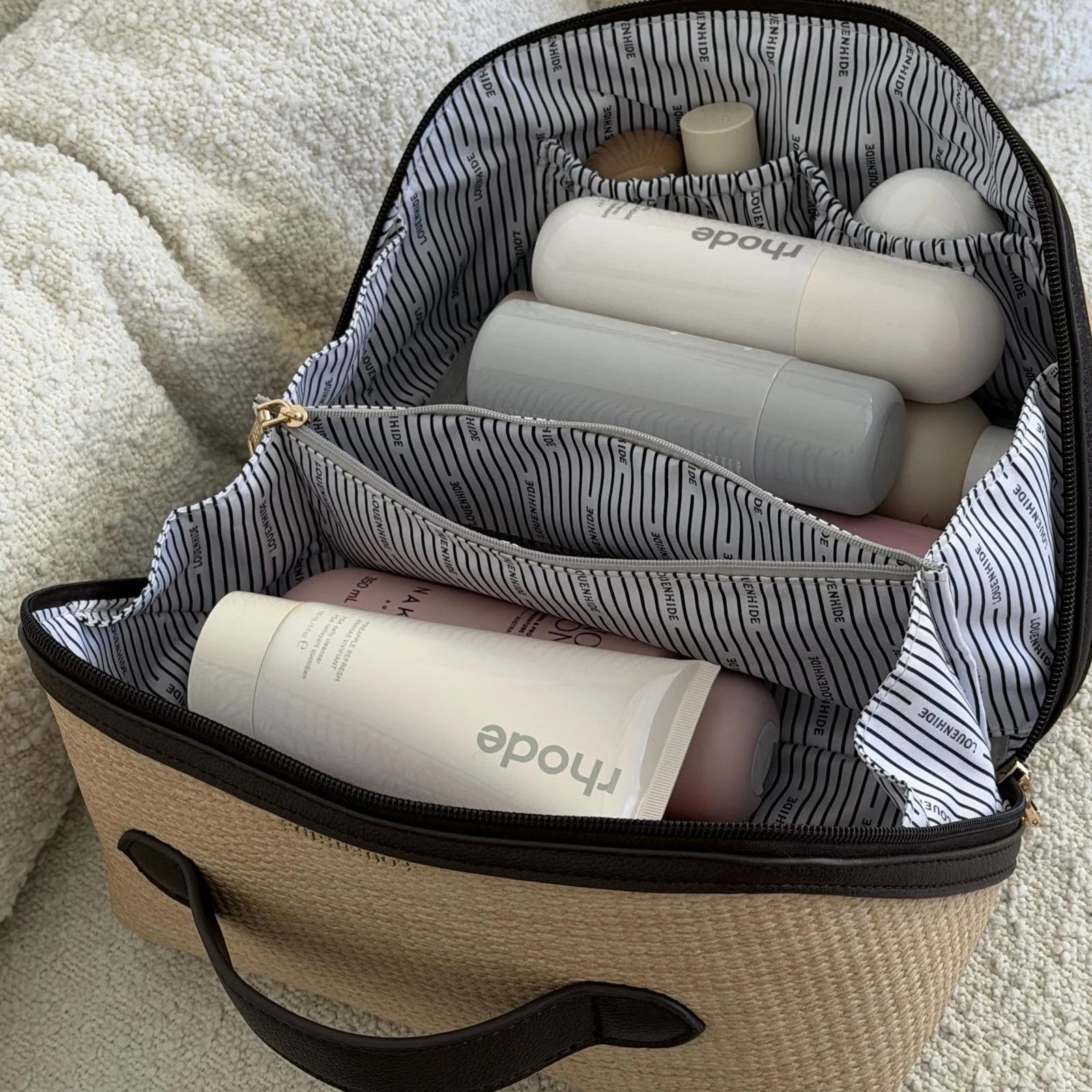 Orion Makeup Bag | Natural Chocolate