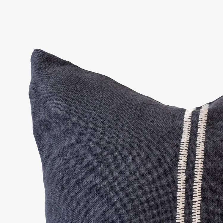 Midnight/White Orion Linen Cushion