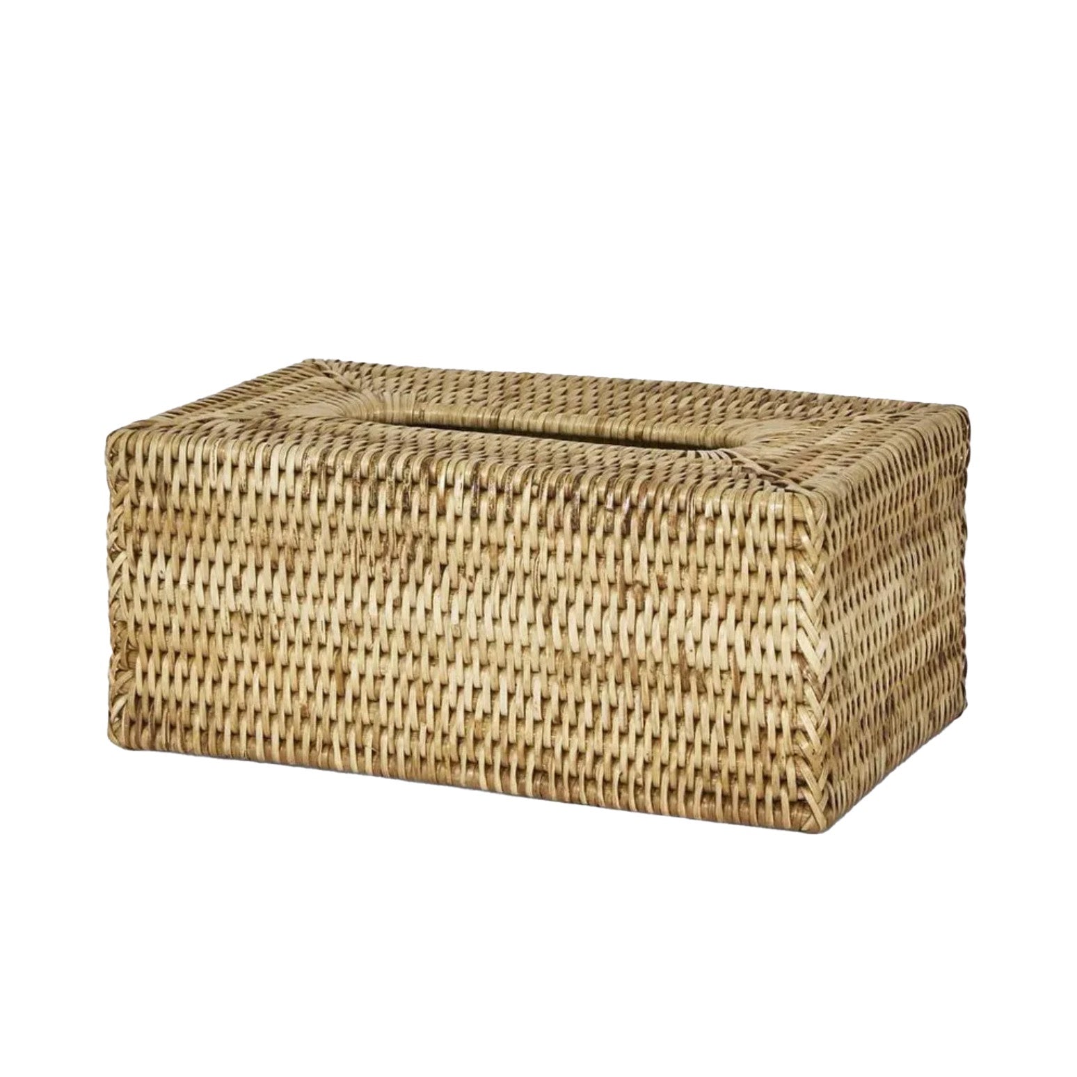 Paume Rattan Rectangle Tissue Box