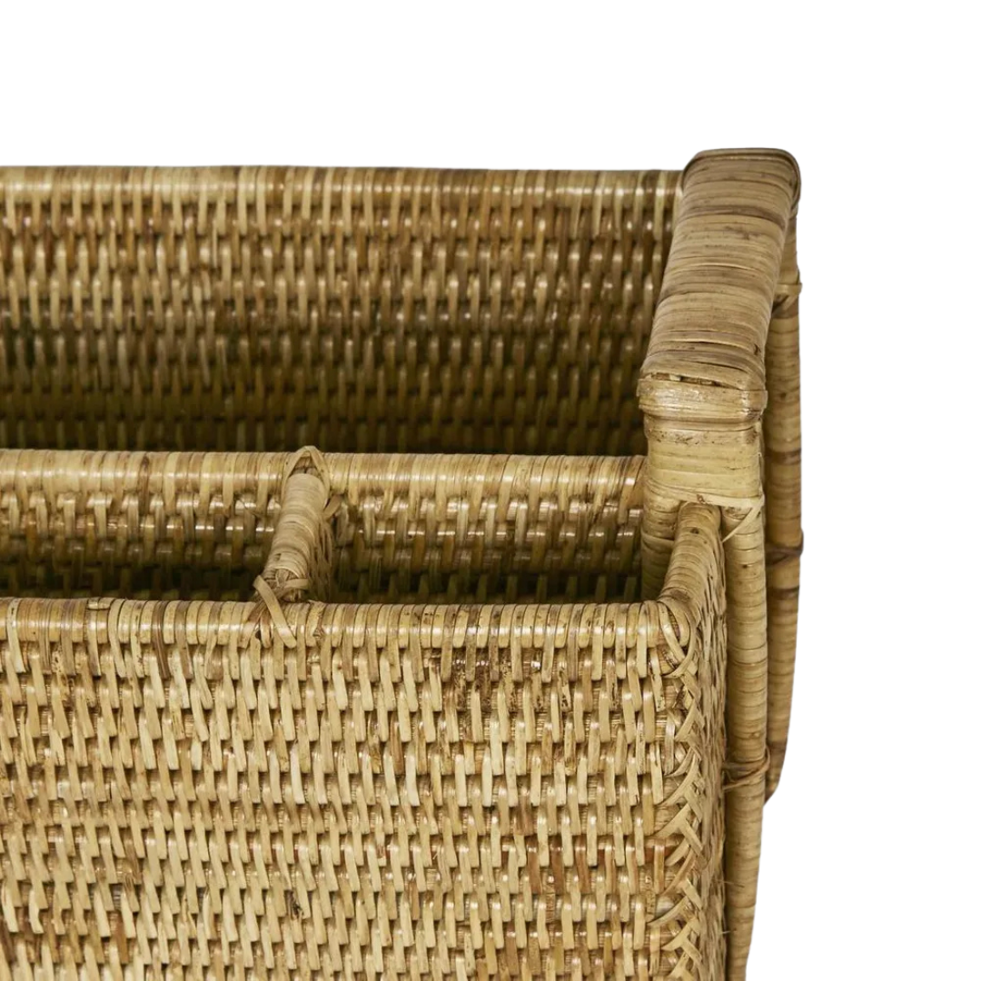 Paume Rattan Cutlery Caddy