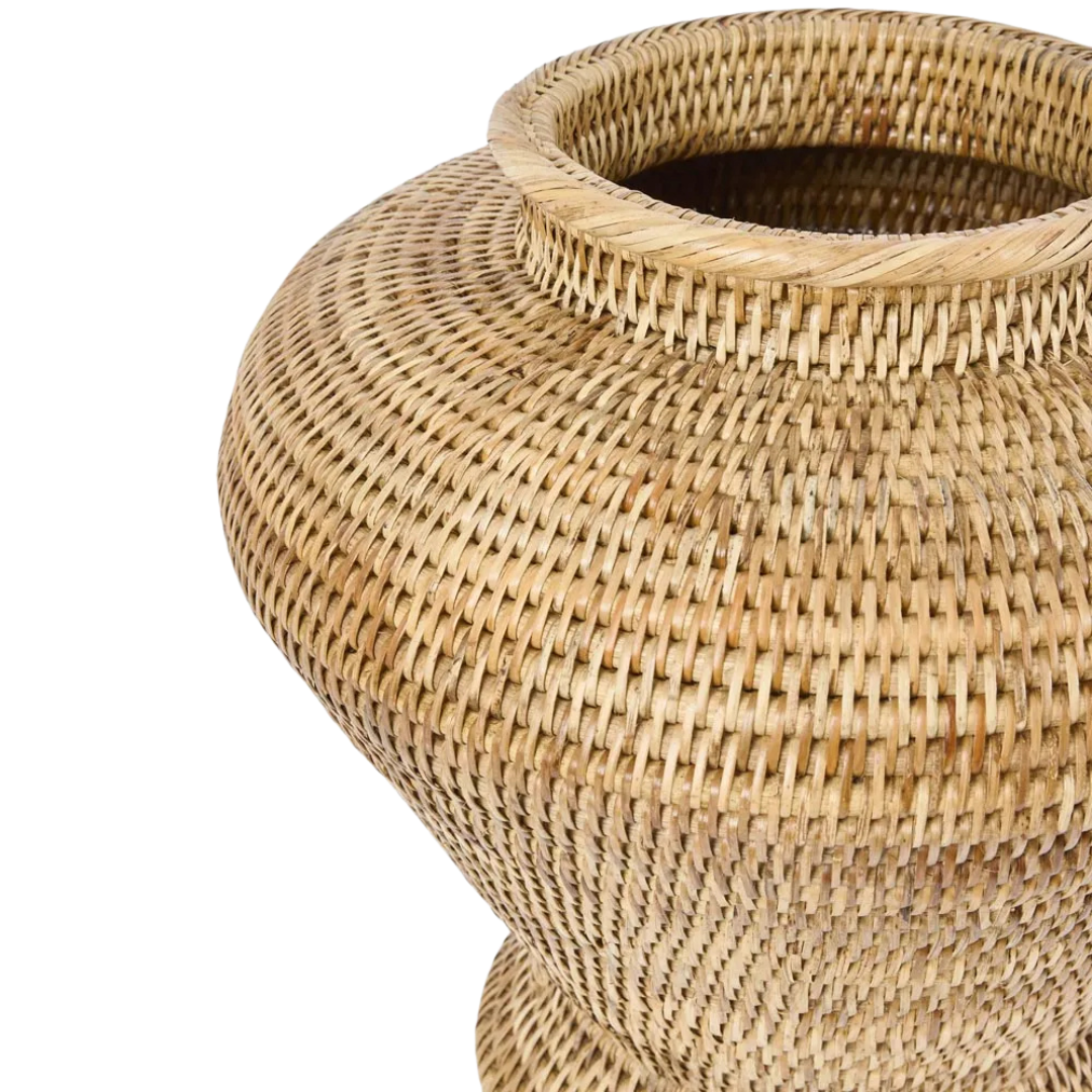 Paume Rattan Flower Urn | Large