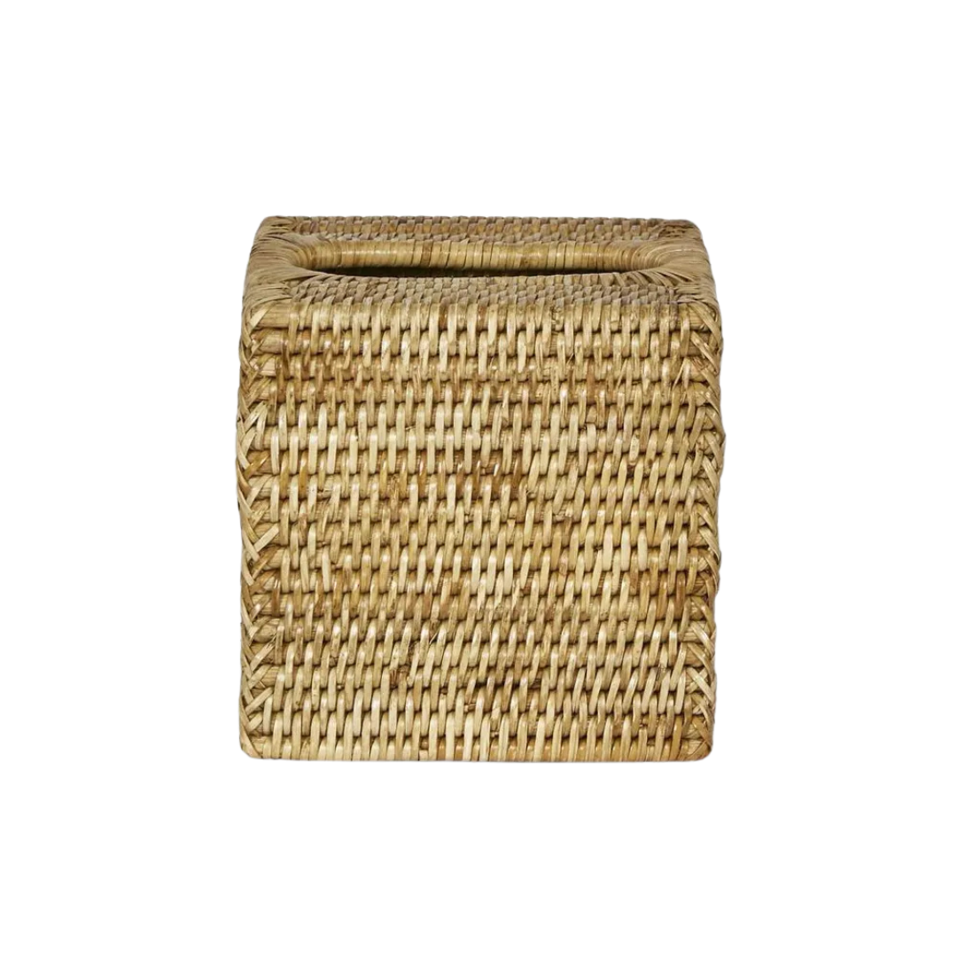 Paume Rattan Square Tissue Box