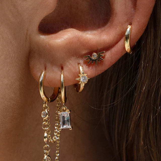 Pip  Charm Earrings | Gold