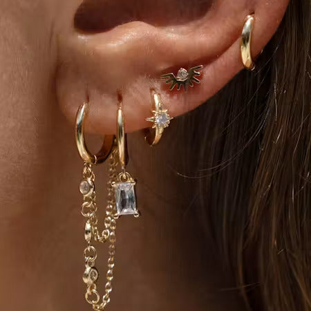 Pip Charm Earrings | Gold