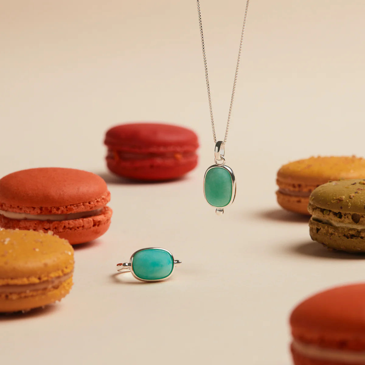 Fleur Amazonite Pendant | Silver