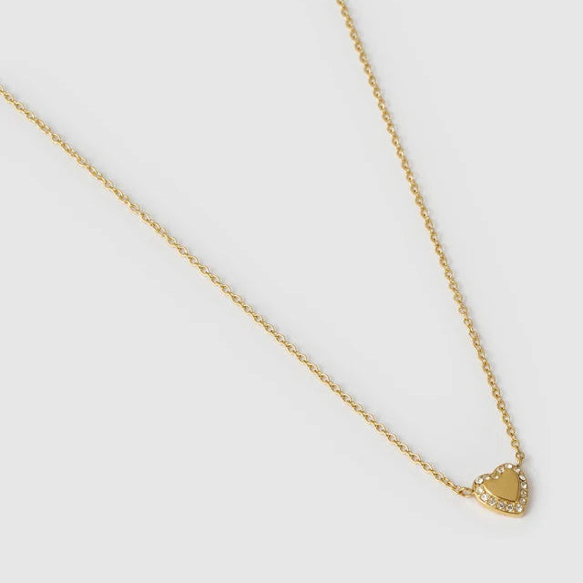 Rosie Heart Necklace | Gold