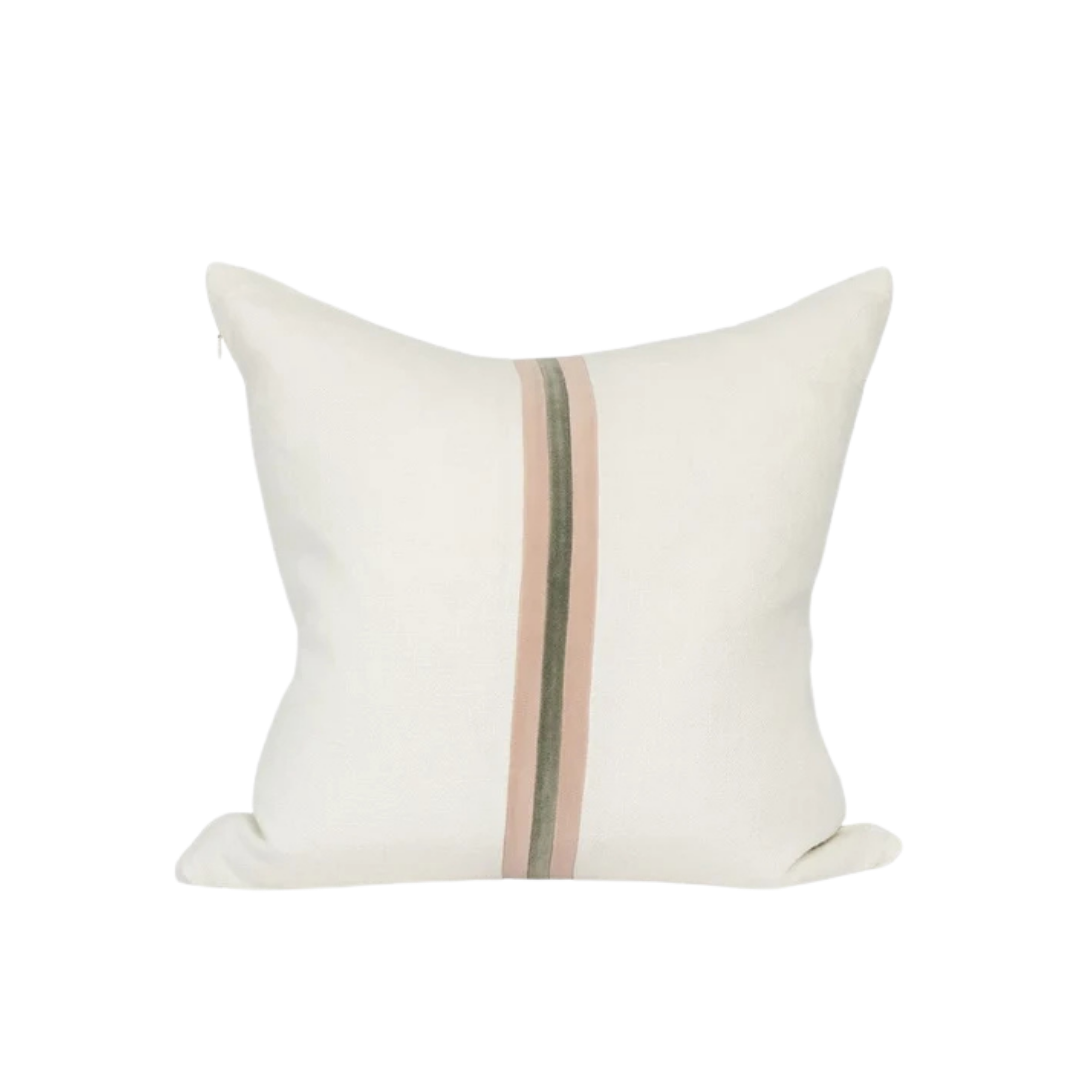 White/Musk/Pistachio Ribbon Cushion