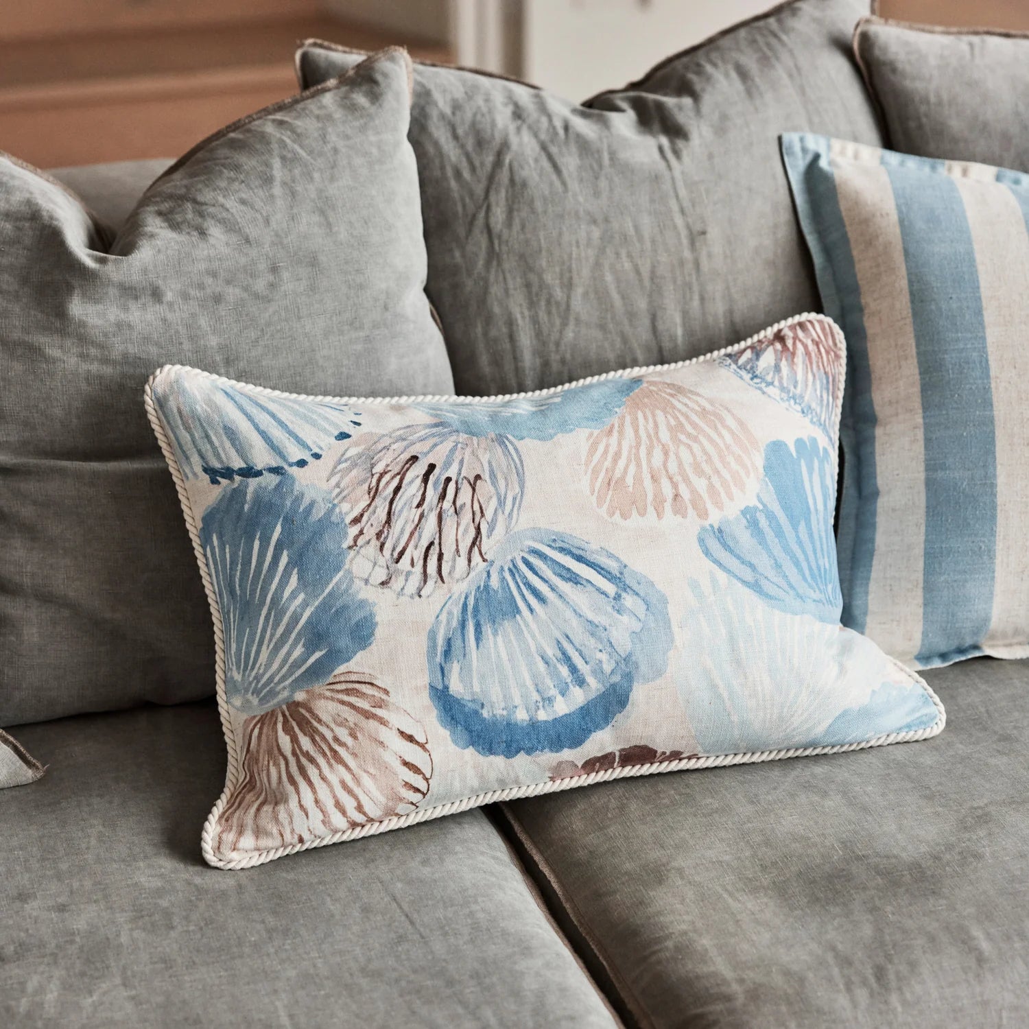 Rockpool Blue Lumbar Cushion