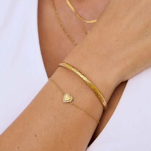 Rosie Heart Bracelet | Gold
