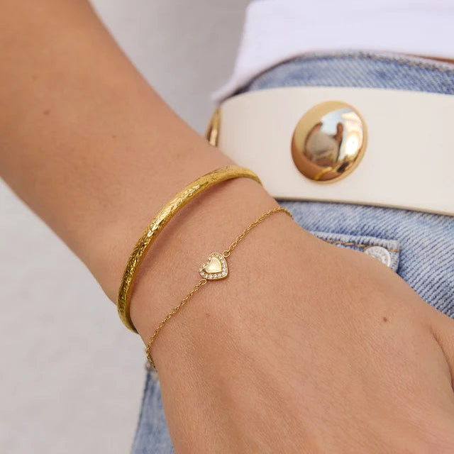 Rosie Heart Bracelet | Gold